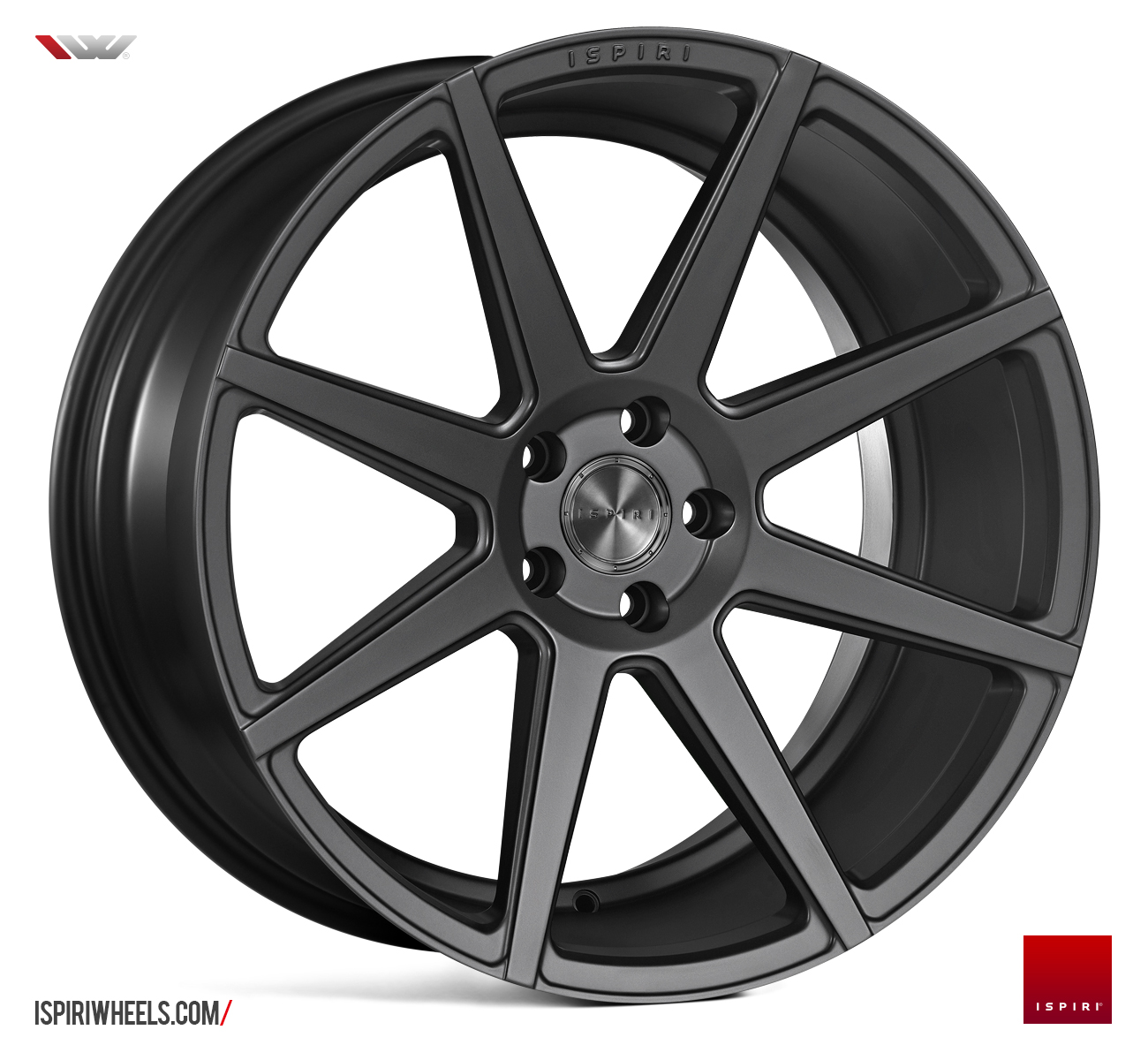 NEW 20  ISPIRI ISR8 ALLOY WHEELS IN CARBON GRAPHITE WITH DEEP CONCAVE 10 5  REARS